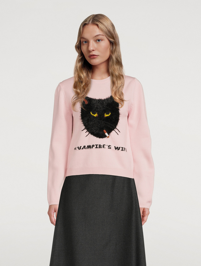 THE VAMPIRE'S WIFE Defiant Cat Wool Sweater Holt Renfrew Canada