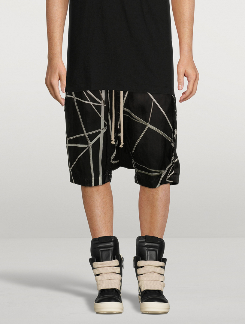 RICK OWENS Ricks Pods Printed Drawstring Shorts | Holt Renfrew Canada