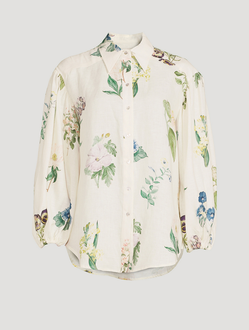 ALEMAIS Jules Shirt In Floral Print | Holt Renfrew Canada