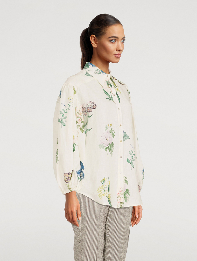 ALEMAIS Jules Shirt In Floral Print | Holt Renfrew Canada