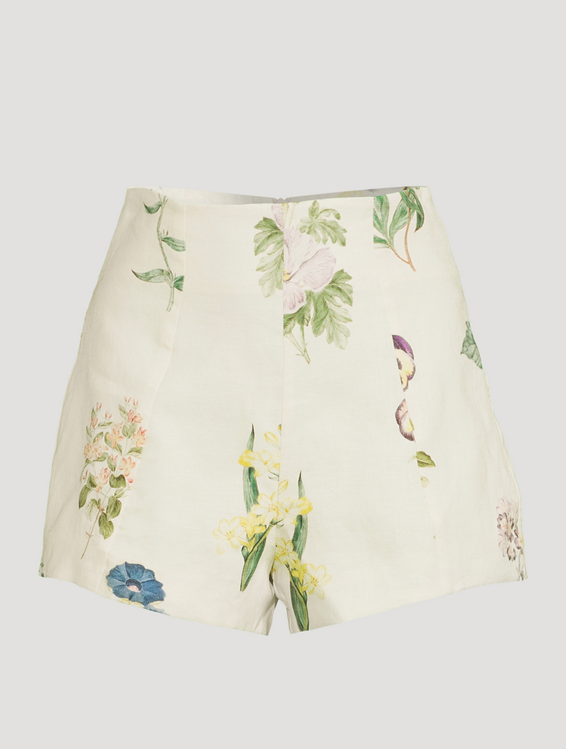 ALEMAIS Jules Shorts In Floral Print Women's White