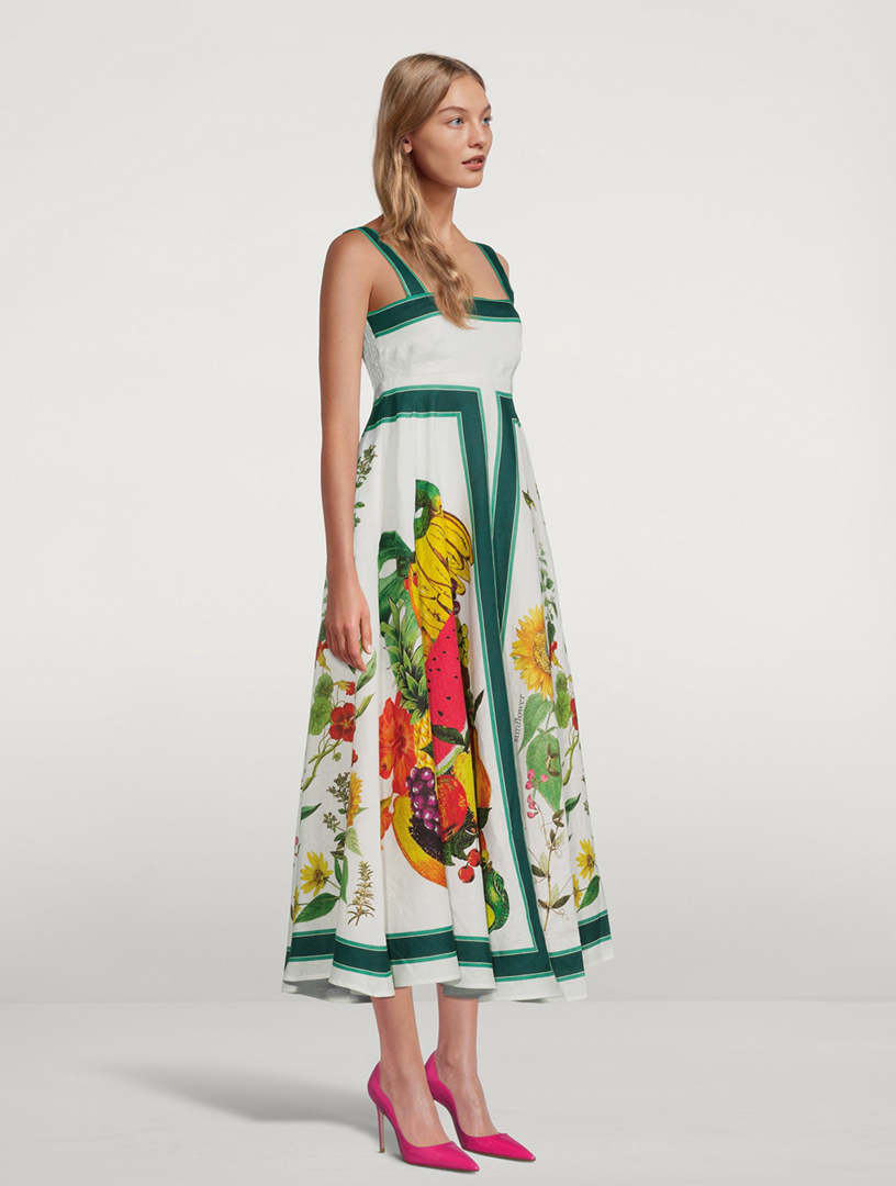 ALEMAIS Fruitta Organic Linen Midi Dress Holt Renfrew Canada
