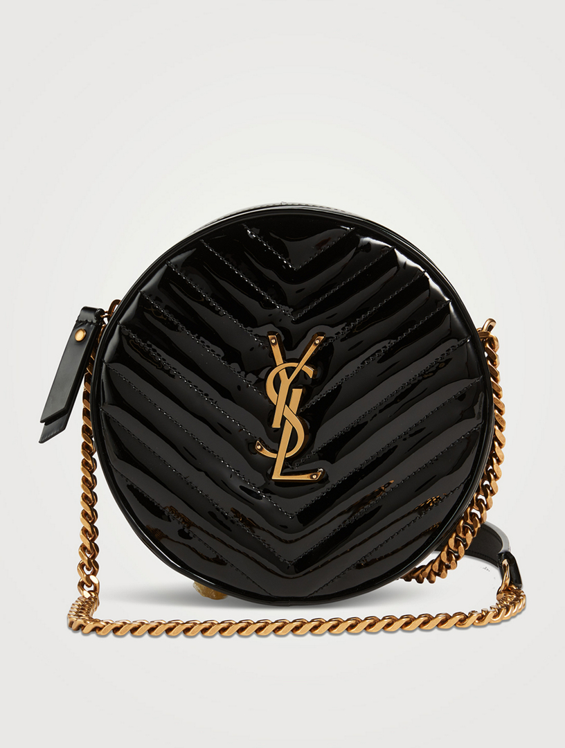 SAINT LAURENT Vinyle Patent Leather Round Crossbody Bag Holt Renfrew