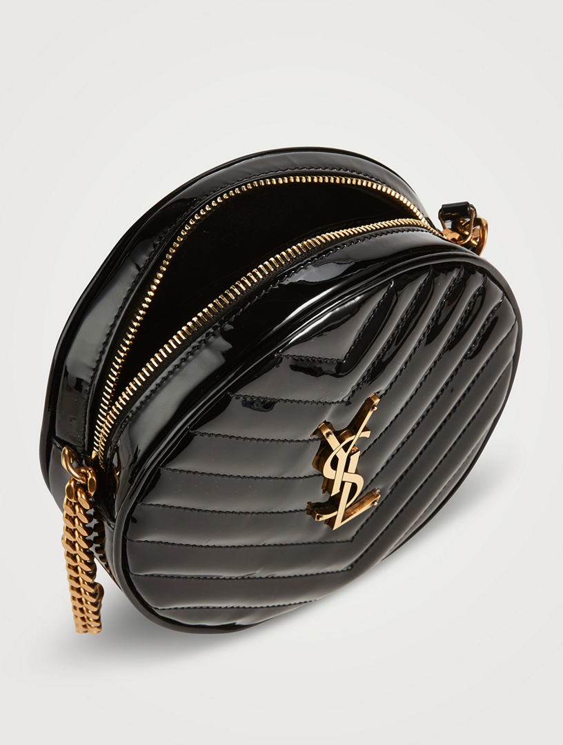 SAINT LAURENT Vinyle Patent Leather Round Crossbody Bag Holt Renfrew