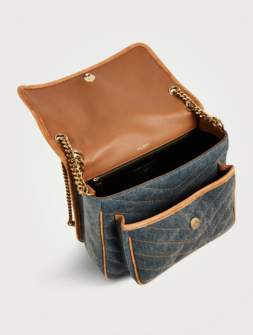 SAINT LAURENT Medium Niki YSL Monogram Denim Chain Bag Holt Renfrew