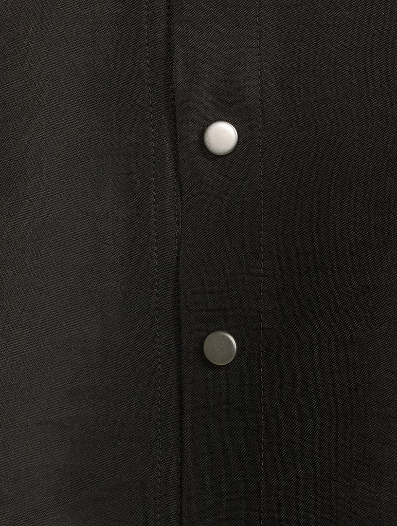 RICK OWENS Fogpocket Ryder Silk-Blend Sleeveless Shirt Mens Black