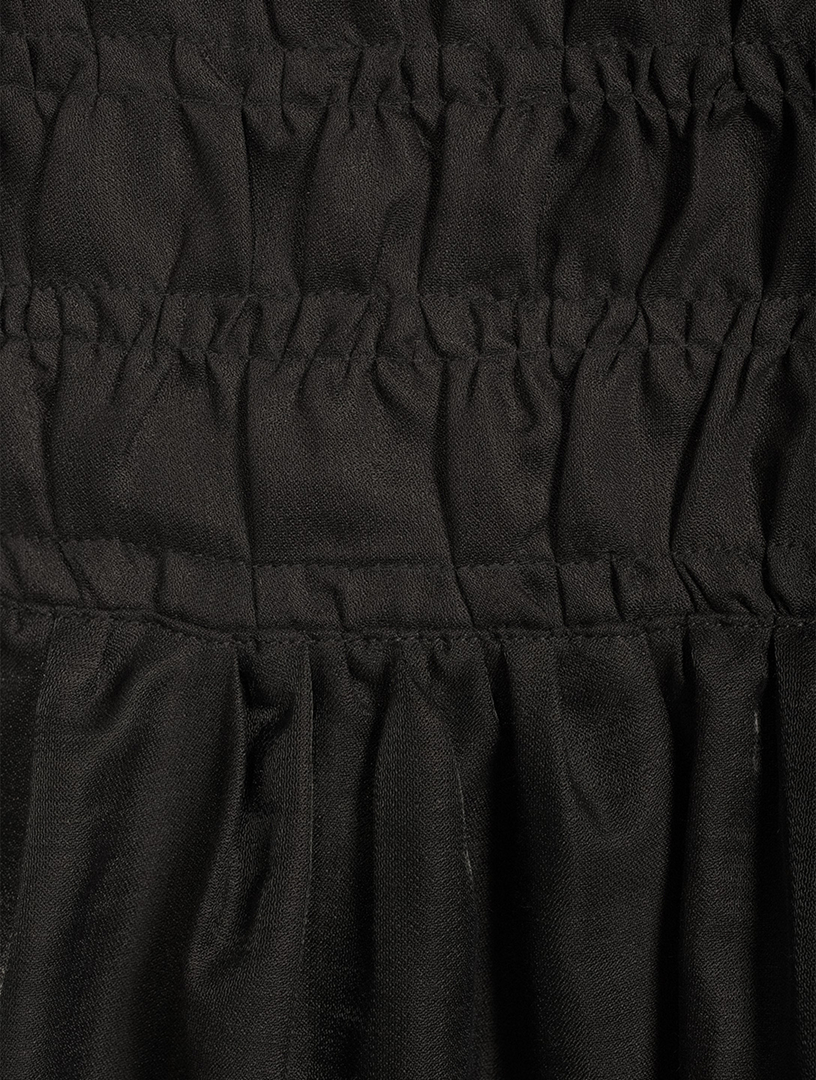 SHONA JOY Bruna Shirred Mini Dress Women's Black