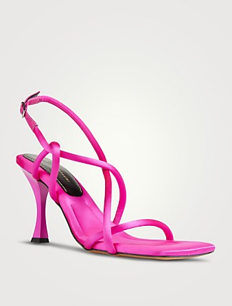 PROENZA SCHOULER Square Satin Slingback Sandals Women's Pink