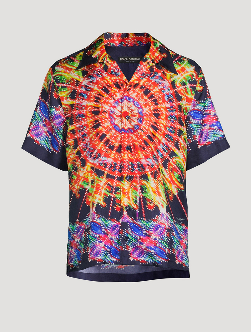silk short sleeve shirt mens