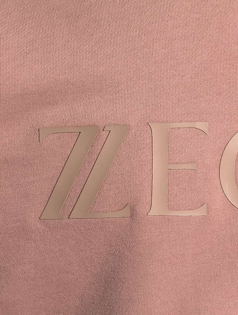 Z ZEGNA Pull d'entraînement en coton à logo ZZ Hommes Rose