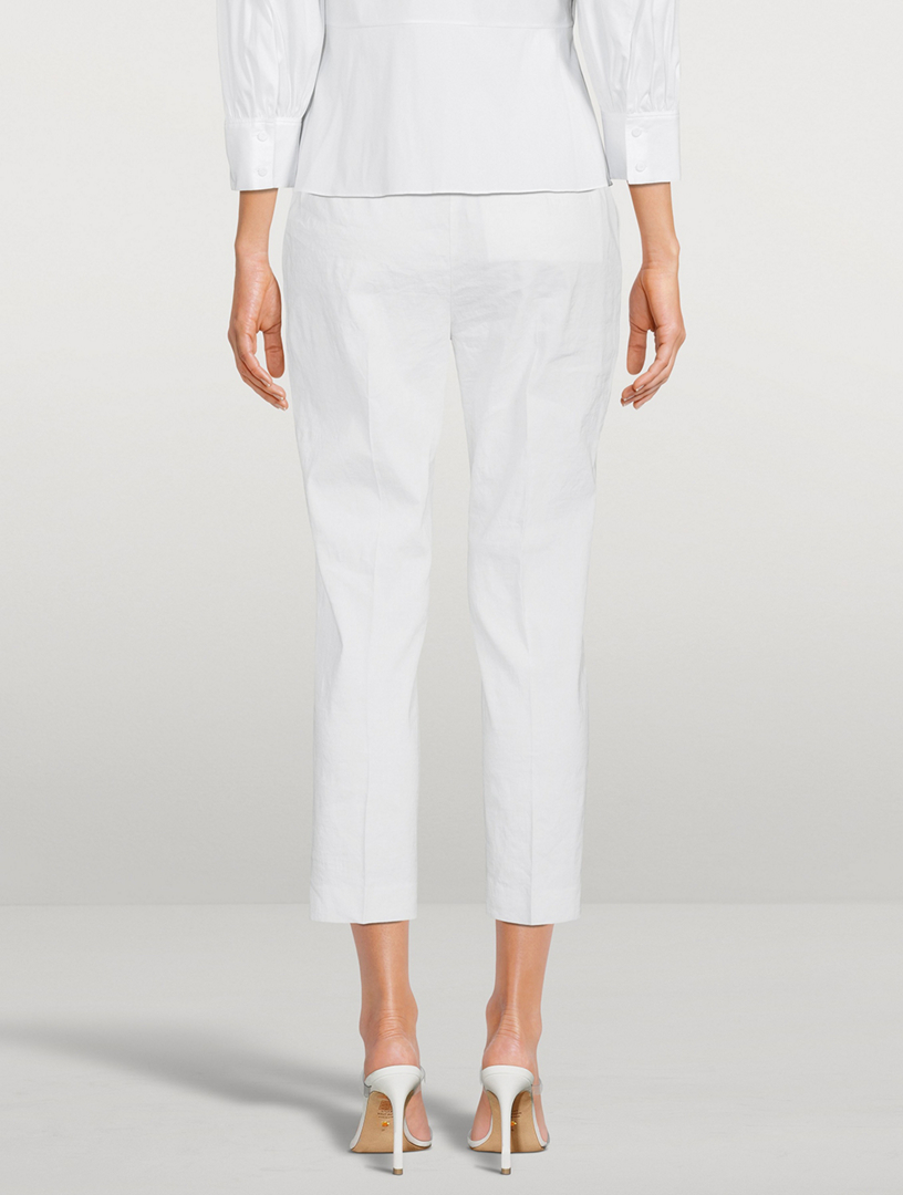 THEORY Treeca StretchLinen Cropped Pants Holt Renfrew Canada
