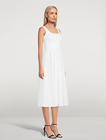 THEORY Stretch Knit Midi Dress Women's White