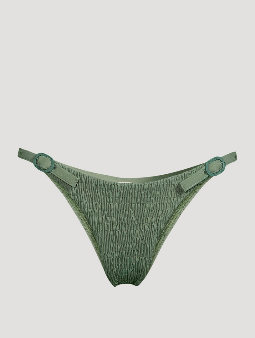 MEDINA SWIMWEAR Lagoon Smocked Bikini Bottoms Holt Renfrew Canada