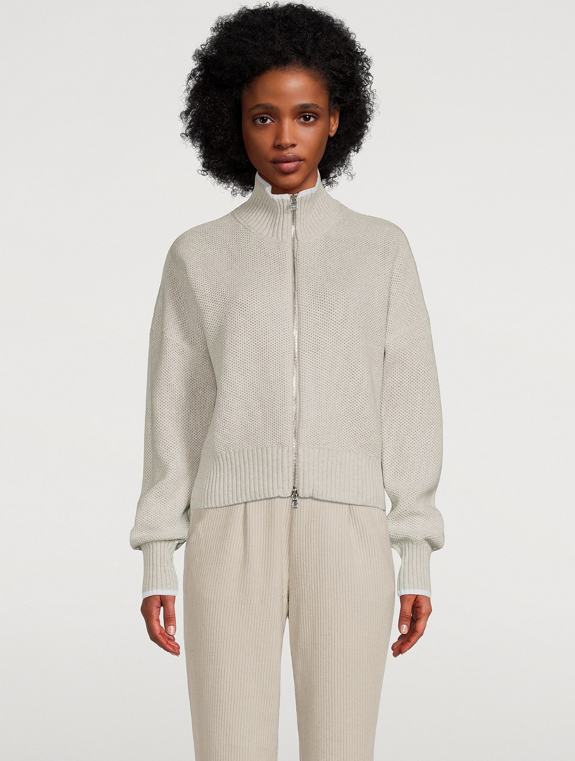 VARLEY Coleman Zip-Front Sweater | Holt Renfrew Canada