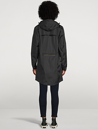 K-WAY Longue veste de pluie à capuche Le Vrai Eiffel 3.0 Femmes Noir