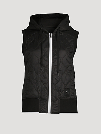 MOOSE KNUCKLES Rock Point Quilted Vest With Hood Women's Black