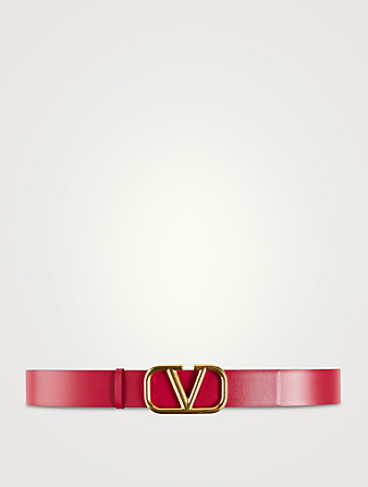 VLOGO Signature Reversible Leather Belt