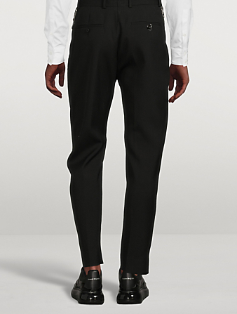 ALEXANDER MCQUEEN Wool Pants With Zip Detail Men's Black