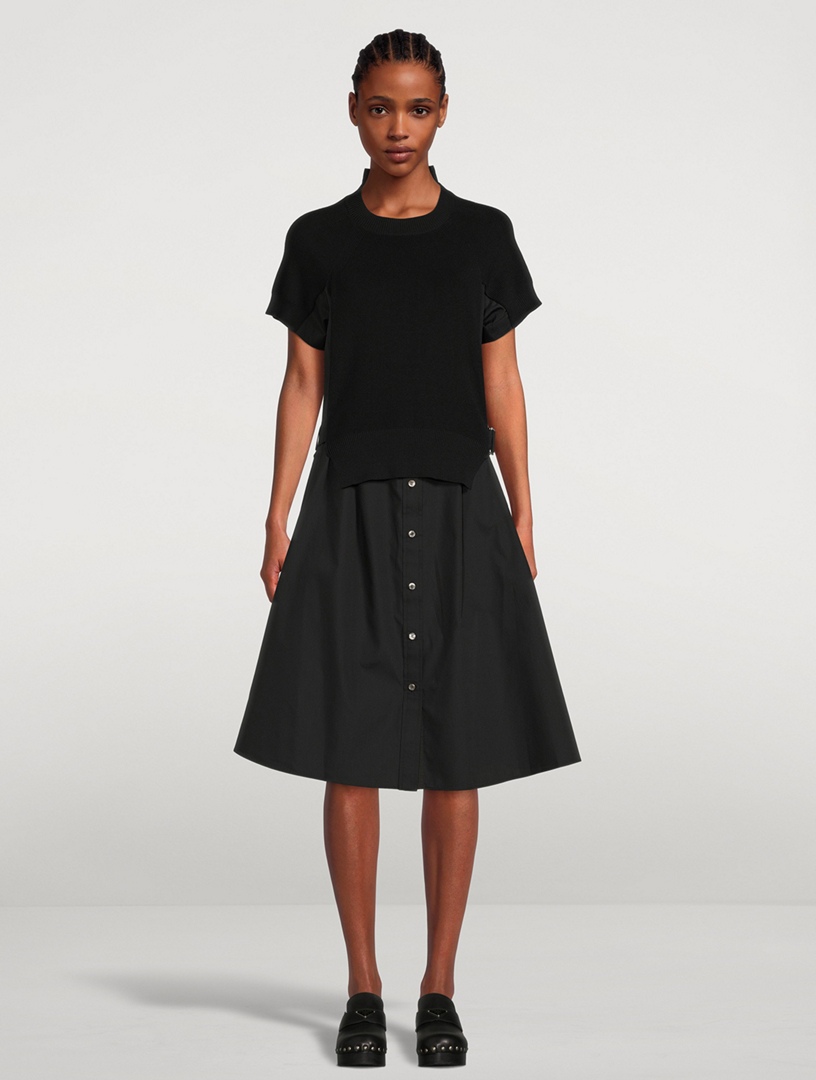 SACAI Cotton Knit Shirt Dress | Holt Renfrew Canada