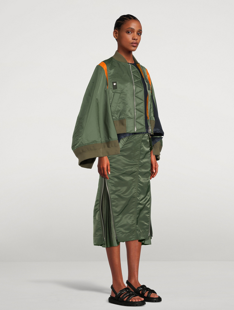 sacai 2022 Nylon Twill Mix Cape-