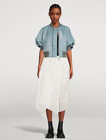 SACAI Bandana Lace Midi Skirt Women's Beige