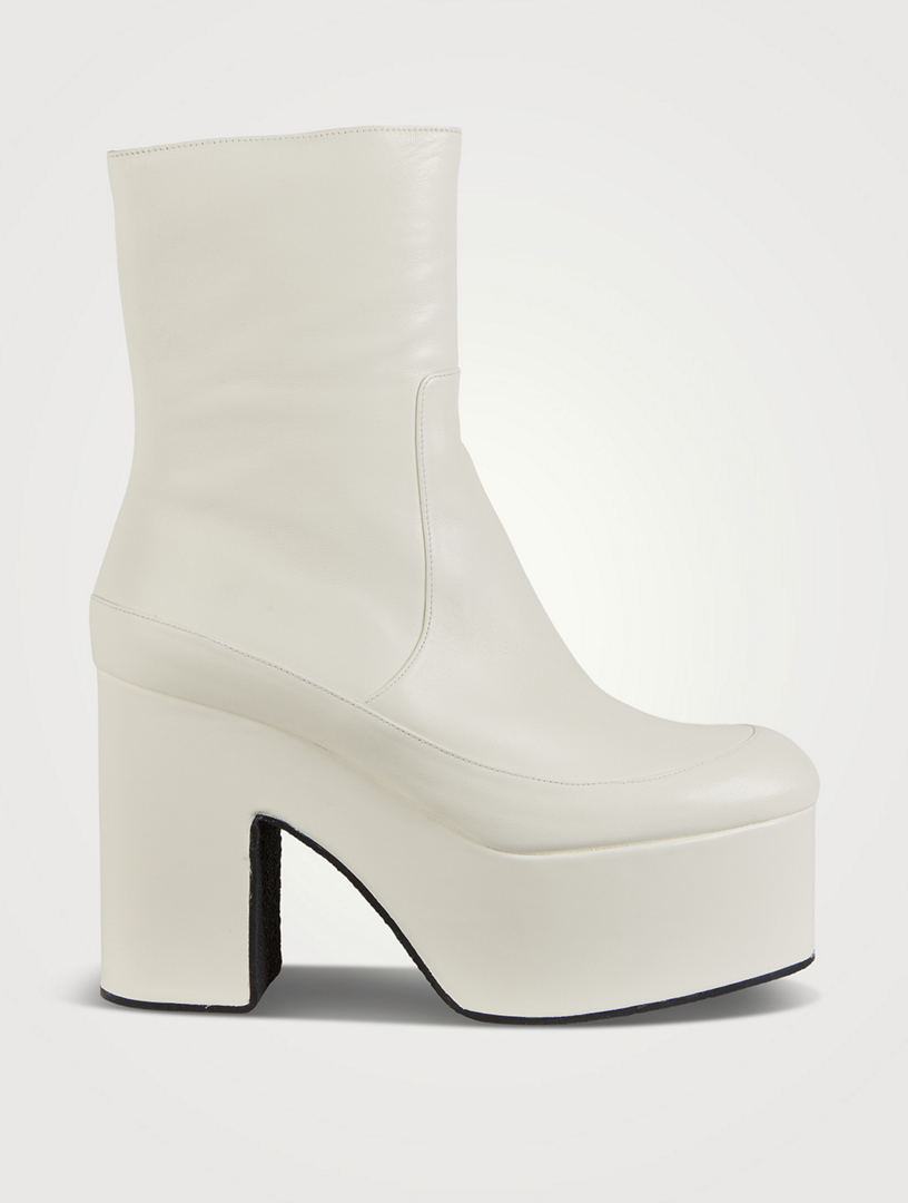 DRIES VAN NOTEN Leather Platform Ankle Boots | Holt Renfrew Canada