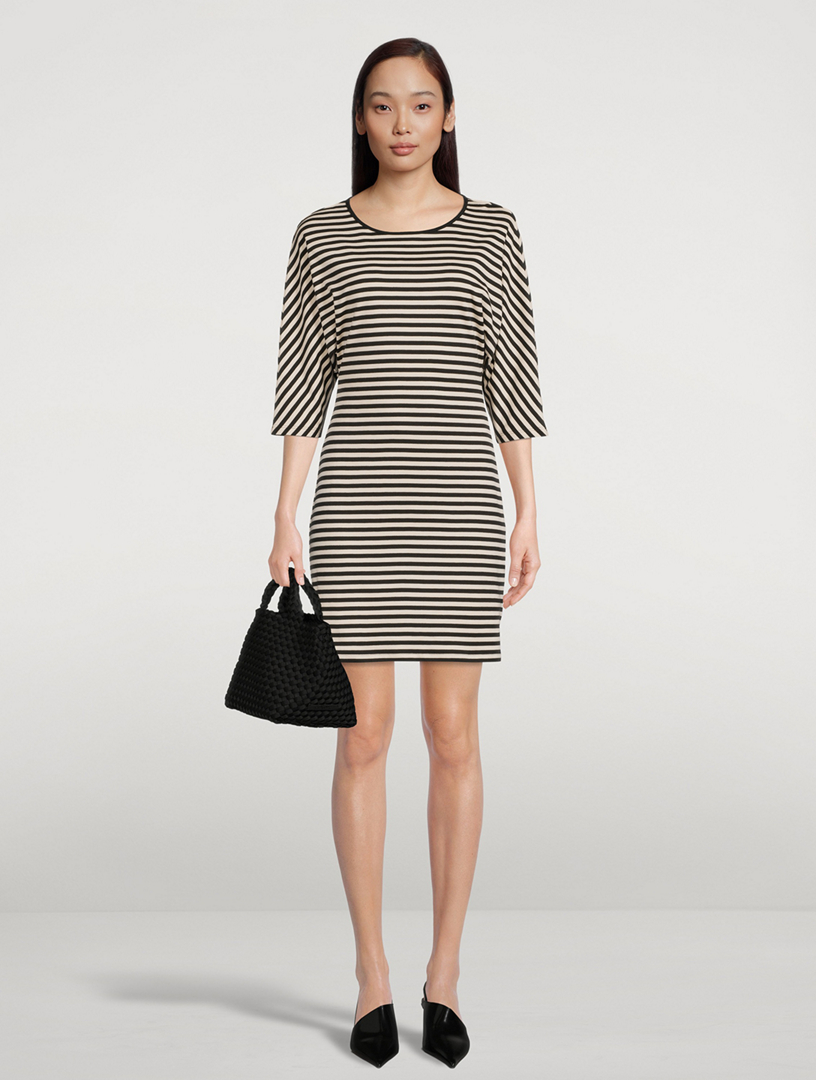 THEORY Essential TShirt Dress In Stripe Print Holt Renfrew Canada