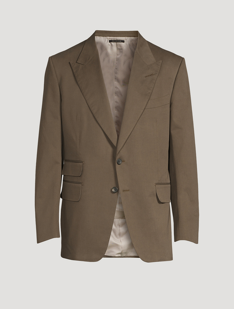 TOM FORD Shelton Cotton And Cashmere Peak Lapel Jacket | Holt Renfrew Canada