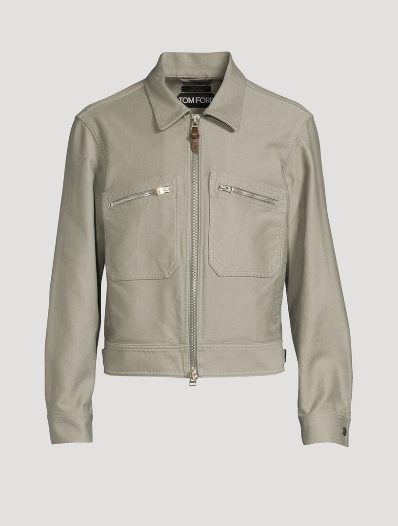 TOM FORD Brushed Cotton Zip Blouson Jacket | Holt Renfrew Canada