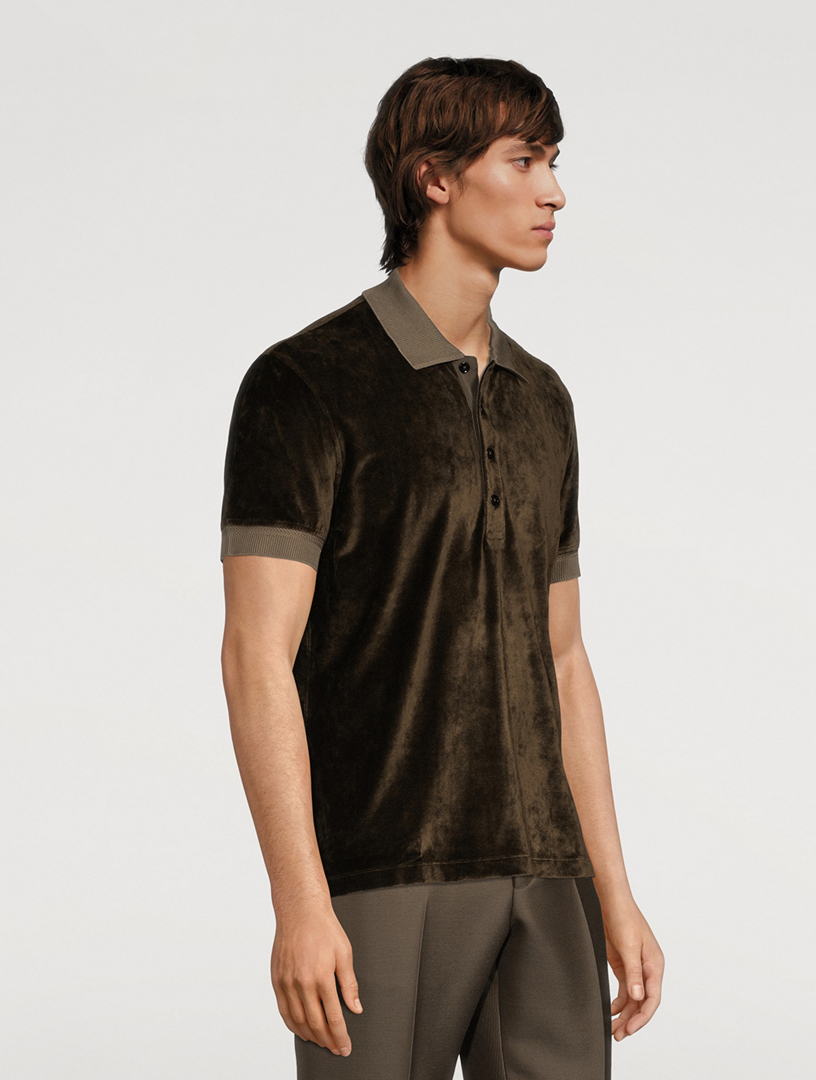 TOM FORD Liquid Velour Polo Shirt | Holt Renfrew Canada