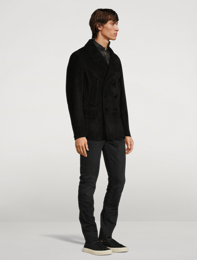 TOM FORD Suede Double-Breasted Coat | Holt Renfrew Canada