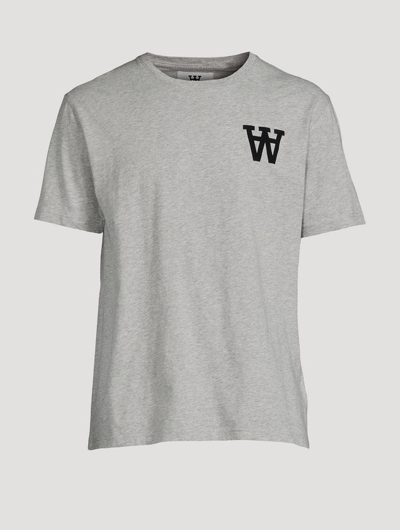 WOOD WOOD Double A Ace Cotton T-Shirt Men's Grey