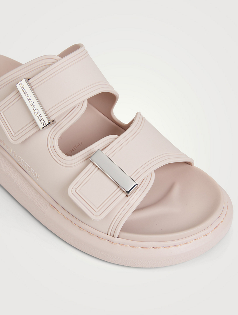 ALEXANDER MCQUEEN Hybrid Rubber Slide Sandals Women's Pink