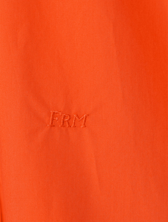 FRAME La chemise en coton biologique surdimensionnée Femmes Orange