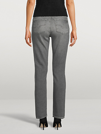 AG Mari High-Waisted Straight Jeans Women's Grey
