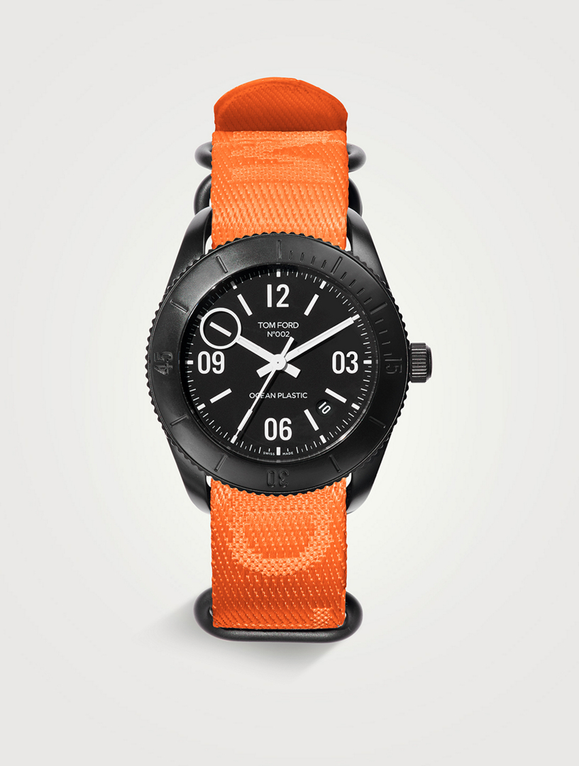 TOM FORD Large TFT 002 Ocean Plastic Sport Jacquard Strap Watch, 43mm |  Holt Renfrew Canada
