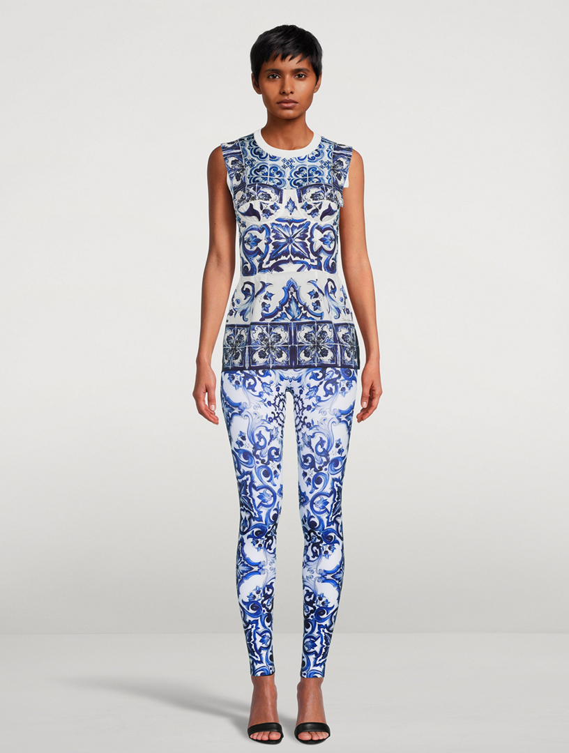 DOLCE & GABBANA Leggings In Majolica Print | Holt Renfrew Canada