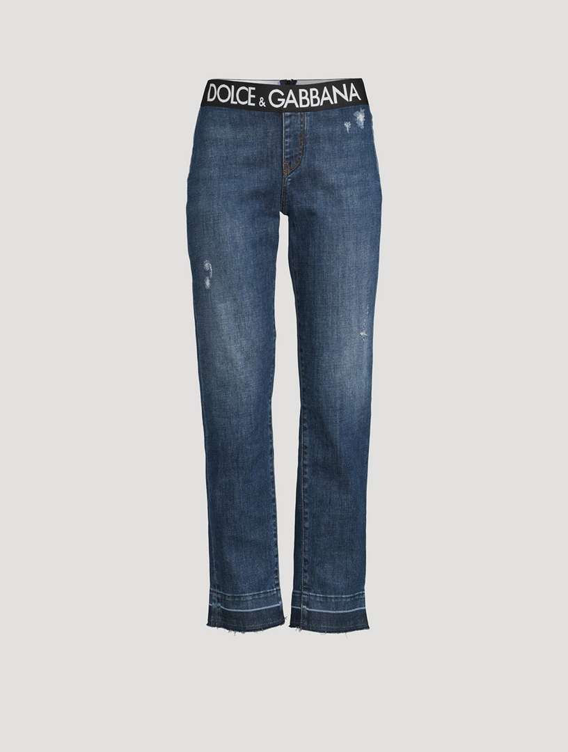 DOLCE & GABBANA Logo-Band Jeans | Holt Renfrew Canada