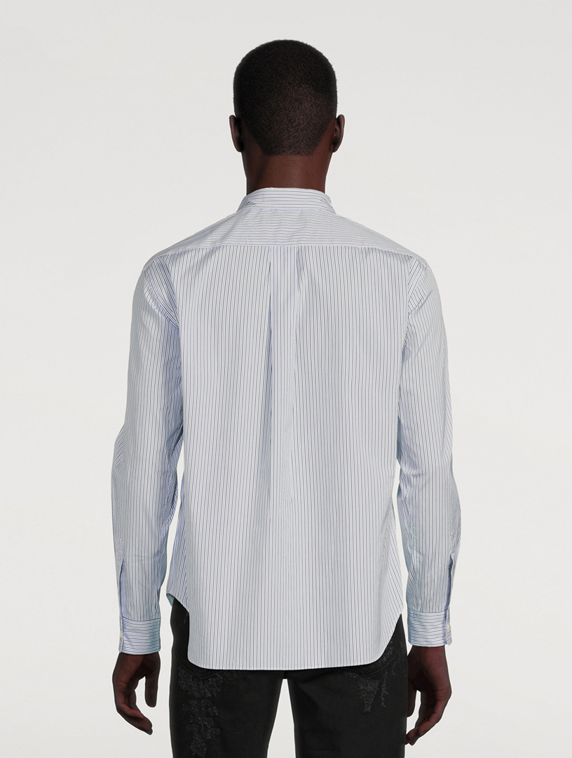 COMME DES GARÇONS HOMME DEUX Cotton Shirt In Striped Print Mens White