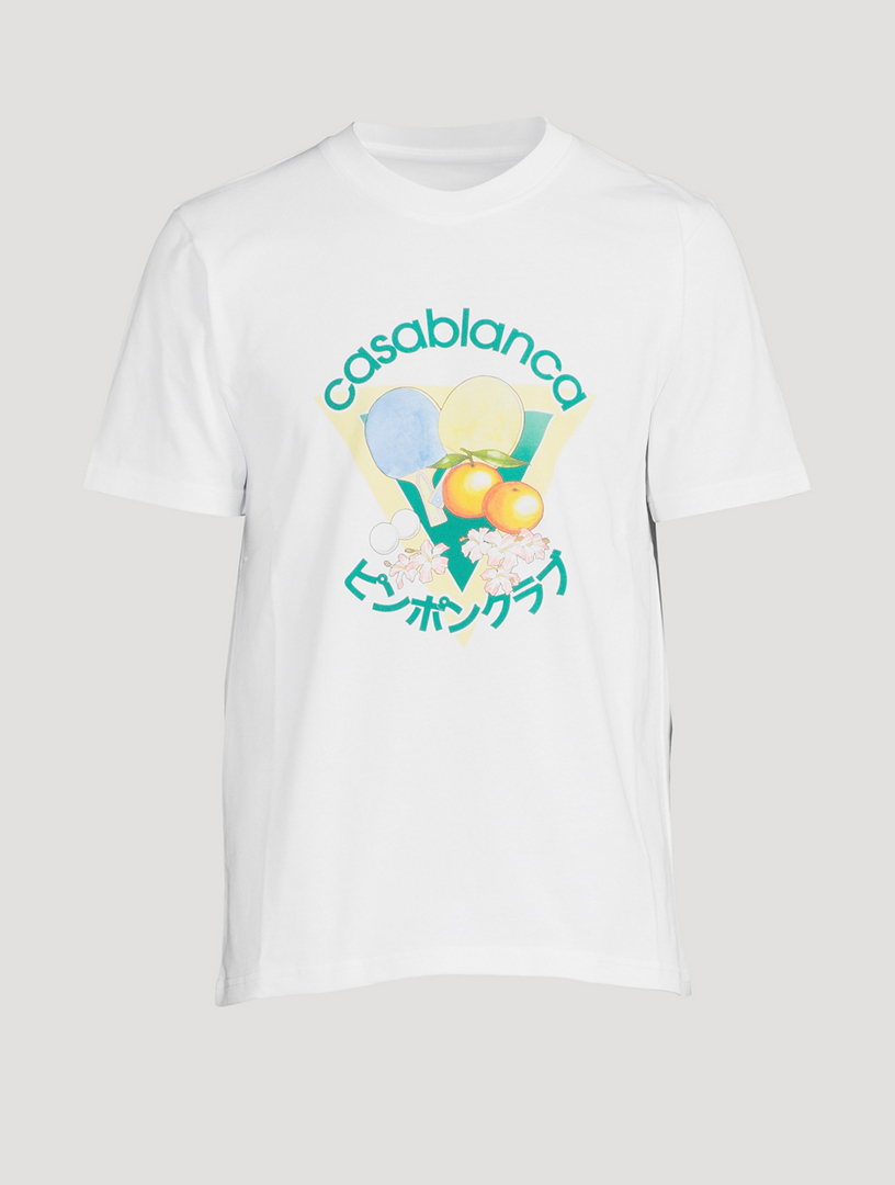 CASABLANCA Ping Pong Club Graphic T-Shirt Mens White