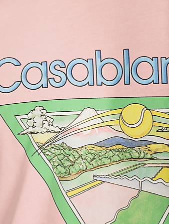 CASABLANCA Tee-shirt à graphique Tennis Club Icon Hommes Rose