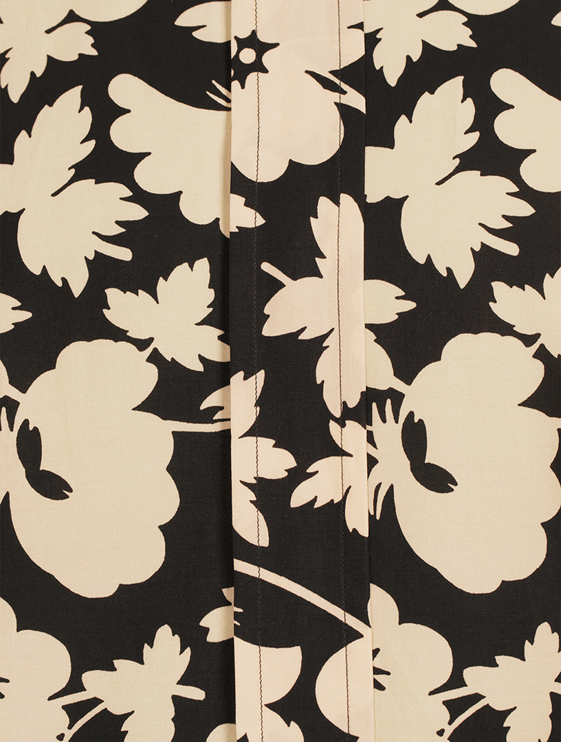 TOM FORD Cotton-Blend Shirt In Floral Print Mens Black