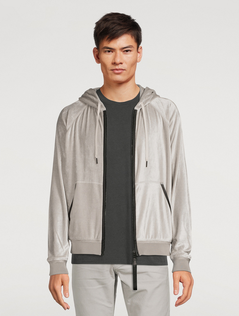 TOM FORD Fluid Velour Zip Hoodie | Holt Renfrew Canada