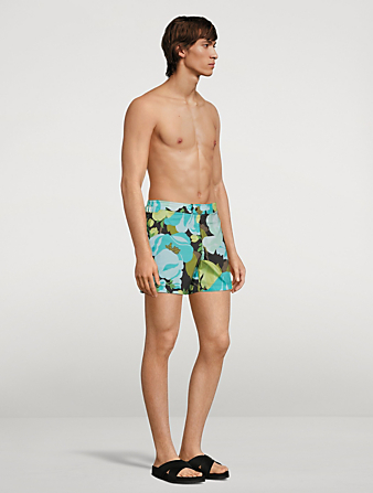 TOM FORD Swim Shorts In Floral Print Men's Blue