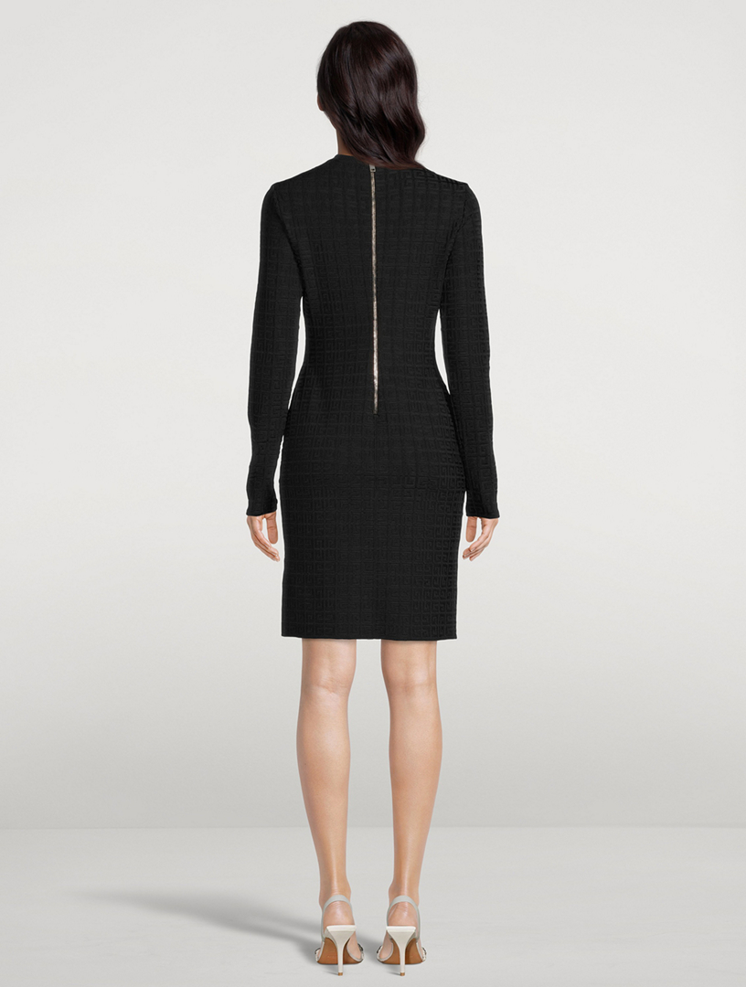 GIVENCHY 4G Jacquard Long-Sleeve Mini Dress | Holt Renfrew Canada