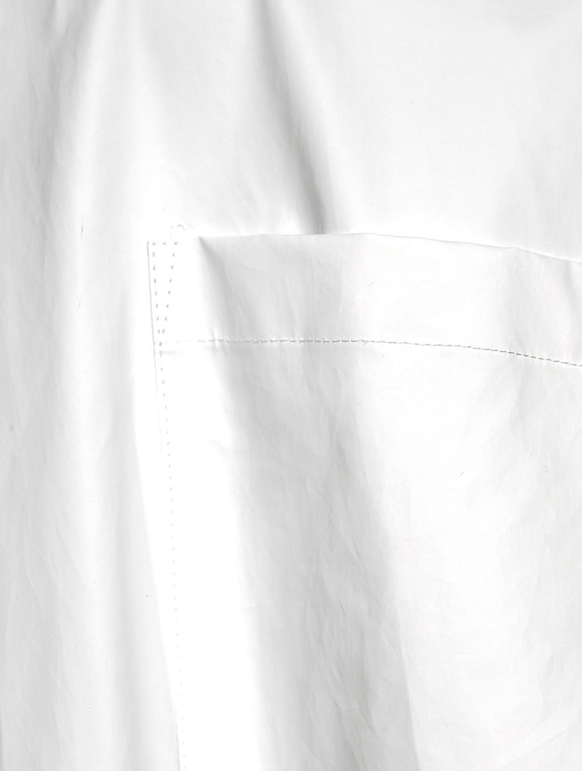 MM6 MAISON MARGIELA Robe-chemisier en coton enduit Femmes Blanc