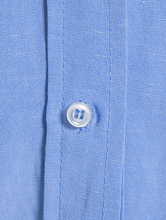 UNCLE STUDIOS The Short Sleeve Button Up Women's Blue