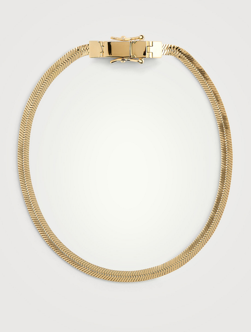 Tom Wood Herringbone Bracelet in Gold Mens Jewellery Bracelets for Men Metallic 
