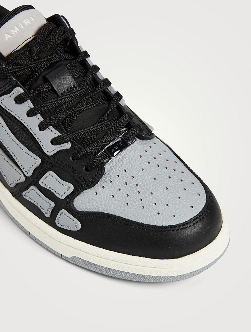 AMIRI Skel Top Leather Sneakers Mens Grey