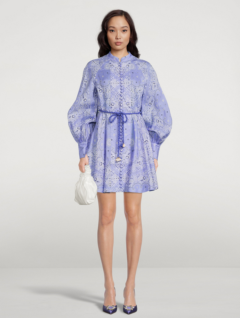 ZIMMERMANN Violet Belted Mini Dress In Bandana Print Holt Renfrew Canada